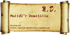 Mallár Domitilla névjegykártya